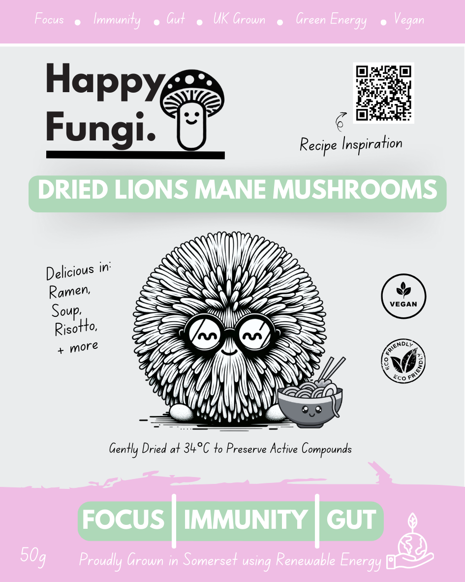 Premium Dried Lion's Mane Mushrooms | Enhance Cognitive Health Naturally - 50g