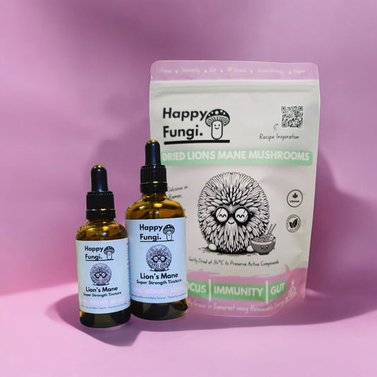 Lion’s Mane Power Bundle: Triple Extracted Tincture + 50g Dried Lion's Mane