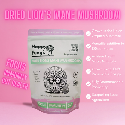 Premium Dried Lion's Mane Mushrooms | Enhance Cognitive Health Naturally - 50g
